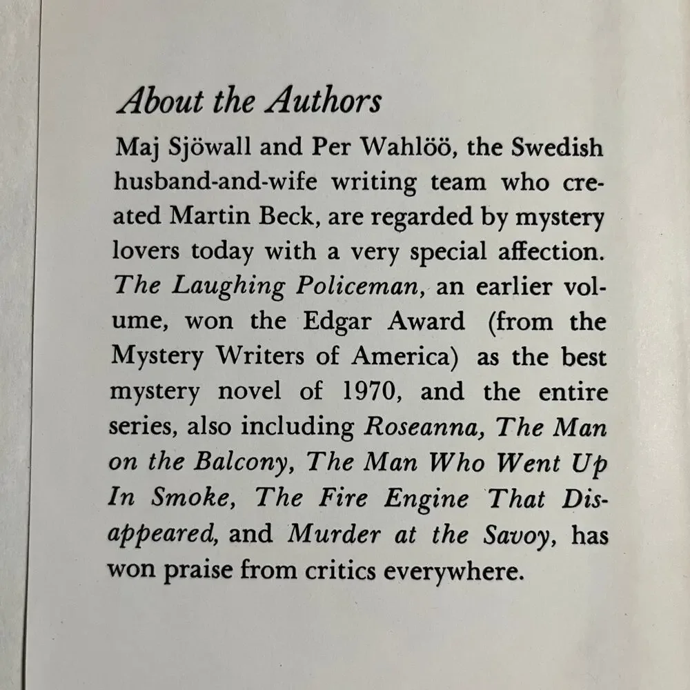 The Abominable Man -‎ Book by Per Wahloo Maj Sjowall